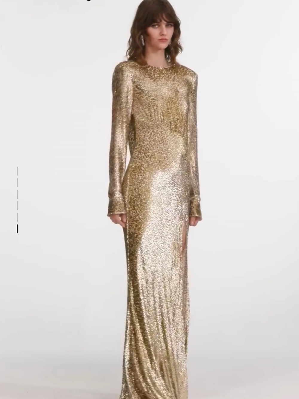 NWT Self-Portrait Gold Fil Coupe Gown - Picture 9 of 11